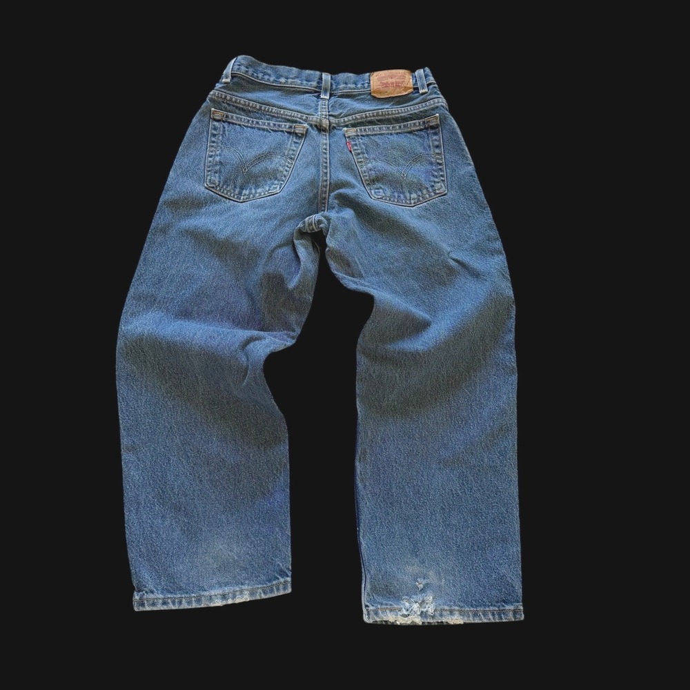 Y2K Levis 550 Relaxed Fit Husky Blue Denim Jeans Medium‎ Wash W27 L25 Cotton